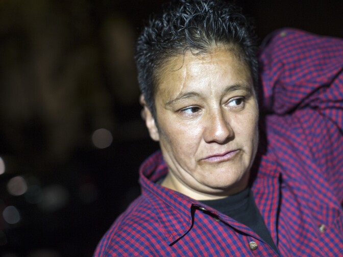 Zonia Sotelo stays overnight at All Saints' Episcopal Church in Highland Park on Tuesday night, Dec. 22, 2015. Sotelo is originally from Southern California and spent much of her youth in the juvenile justice system.