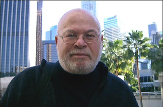New Off-Ramp commentator Sam Hall Kaplan, with his city in the background.