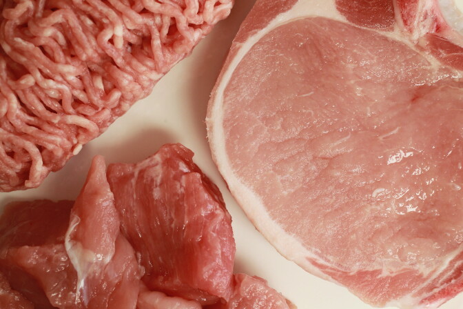 BERLIN, GERMANY - FEBRUARY 08:  Ground, cubed and cut pork purchased at a local discount supermarket lie on a plate in this photo illustration on February 8, 2012 in Berlin, Germany. The online edition of Stern magazine today announced that lab analyses of 20 different samples of pork purchased at different supermarkets nationwide showed mutated forms of the bacteria escherichia coli in five of the samples. The bacteria contains ESBL, an enzyme the magazine claims makes many antibiotics ineffective. Germany's Ministry of Agriculture and Consumer Protection recently announced its intent to force farmers to reduce the amount of antiobiotics given to livestock, a practice most scientists agree increases the likelihood of bacteria mutating into antibiotic-resistant forms.  (Photo by Sean Gallup/Getty Images)
