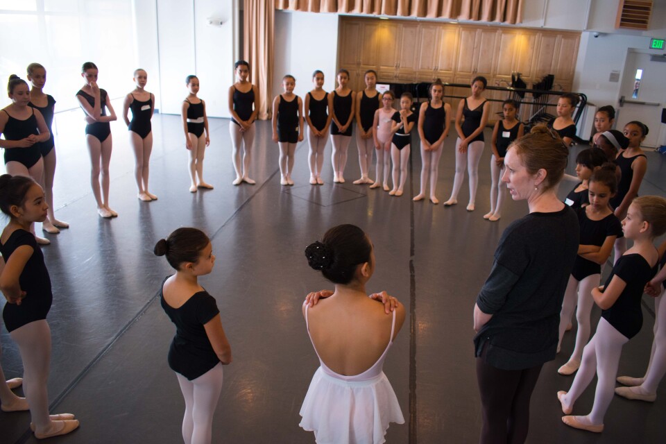A workshop at the Colburn School for the Miami City Ballet performance of "The Nutcracker" at the Dorothy Chandler Pavilion.