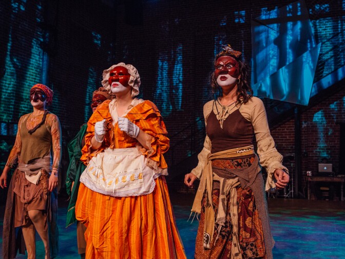 A scene from "Harlequino: On to Freedom," a production at the Actor's Gang Theater in Culver City.