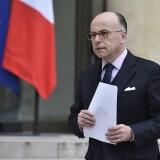 French Interior minister Bernard Cazeneuve arrives to deliver a speech after a Defence Council with French ministers and security officials, at the Elysee Palace on March 19, 2016.