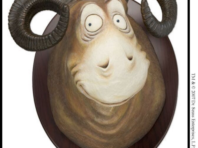 The unorthodox taxidermy piece "The Goo-Goo-Eyed Tasmanian Wolghast" by Theodore Geisel, otherwise known as Dr. Seuss.