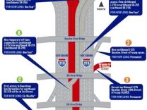 A chart of the proposed widening of the 215. The whole project is now in its final phases.