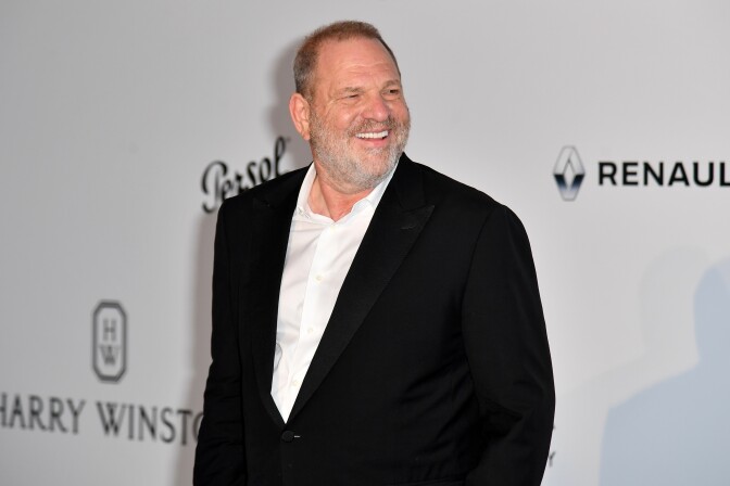 US producer Harvey Weinstein poses as he arrives for the amfAR's 24th Cinema Against AIDS Gala on May 25, 2017 at the Hotel du Cap-Eden-Roc in Cap d'Antibes, France. / AFP PHOTO / ALBERTO PIZZOLI        (Photo credit should read ALBERTO PIZZOLI/AFP/Getty Images)
