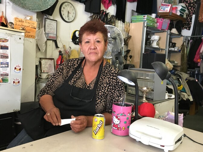 Berta Aceves at her store in El Paso, Texas.