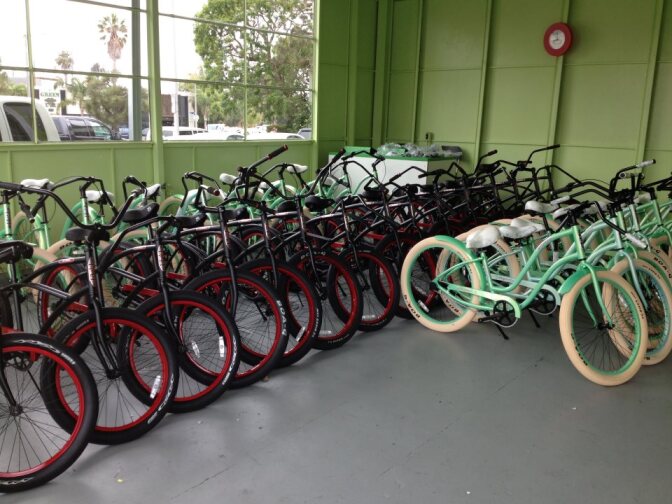 Pedal a rental beach cruiser from Venice Beach to downtown on CicLAvia, this Sunday. Courtesy of Venice Beach Station.