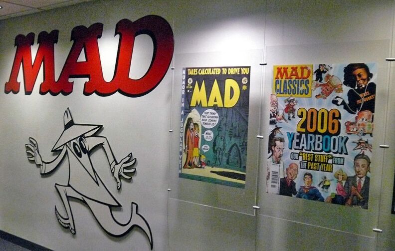 Mad Magazine office hallway in New York City.
