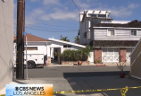 A screengrab from CBS News Los Angeles shows the home where the methane was leaking.