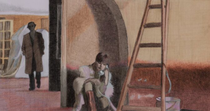 Illustration from a scene in the 1972 film, Last Tango in Paris