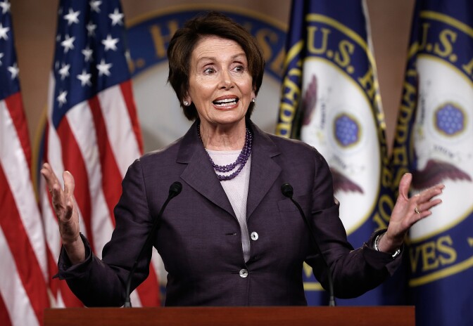 WASHINGTON, DC - MAY 09:  House Minority leader Rep. Nancy Pelosi (D-CA) speaks answers questions during a press conference May 9, 2014 in Washington, DC. Pelosi discussed issues relating to a largely partisan House vote to establish a 12-person committee to further investigate the Obama administrationÕs response to the September 2012 attacks in Benghazi.  (Photo by Win McNamee/Getty Images)