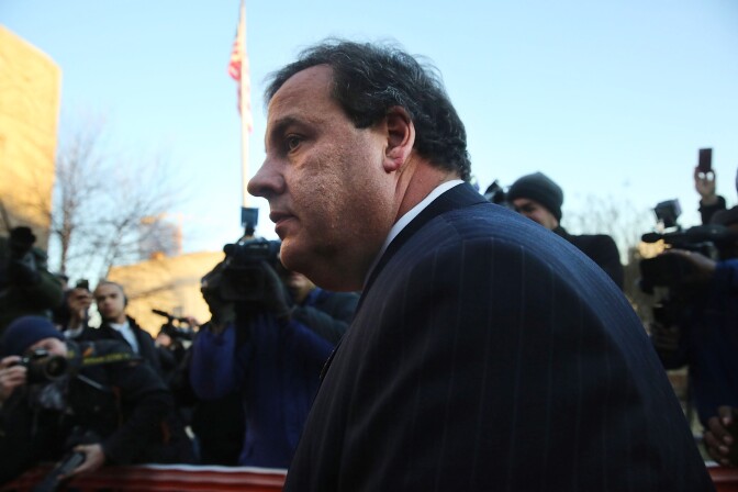 New Jersey Gov. Chris Christie enters the Borough Hall in Fort Lee to apologize to Mayor Mark Sokolich on January 9, 2014 in Fort Lee, New Jersey. According to reports Christie's Deputy Chief of Staff Bridget Anne Kelly is accused of giving a signal to the Port Authority of New York and New Jersey to close lanes on the George Washington Bridge, allegedly as punishment for the Fort Lee, New Jersey mayor not endorsing the Governor during the election.