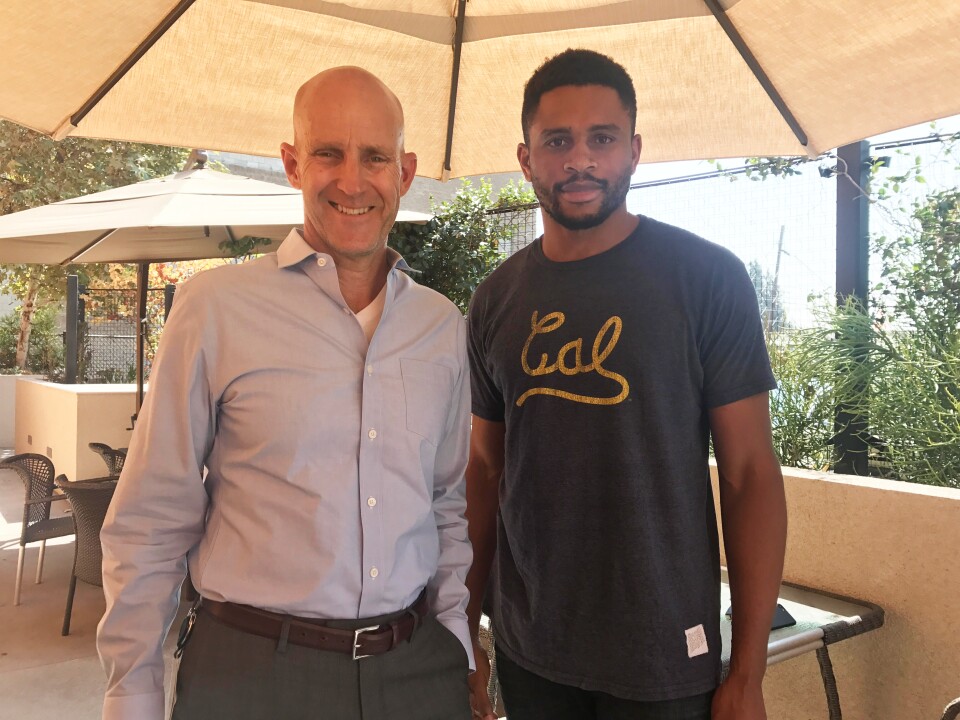 John Horn with Nnamdi Asomugha.