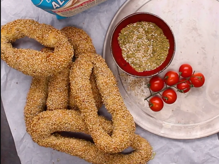 Bagels in a more elongated shape than Americans are used to seeing.