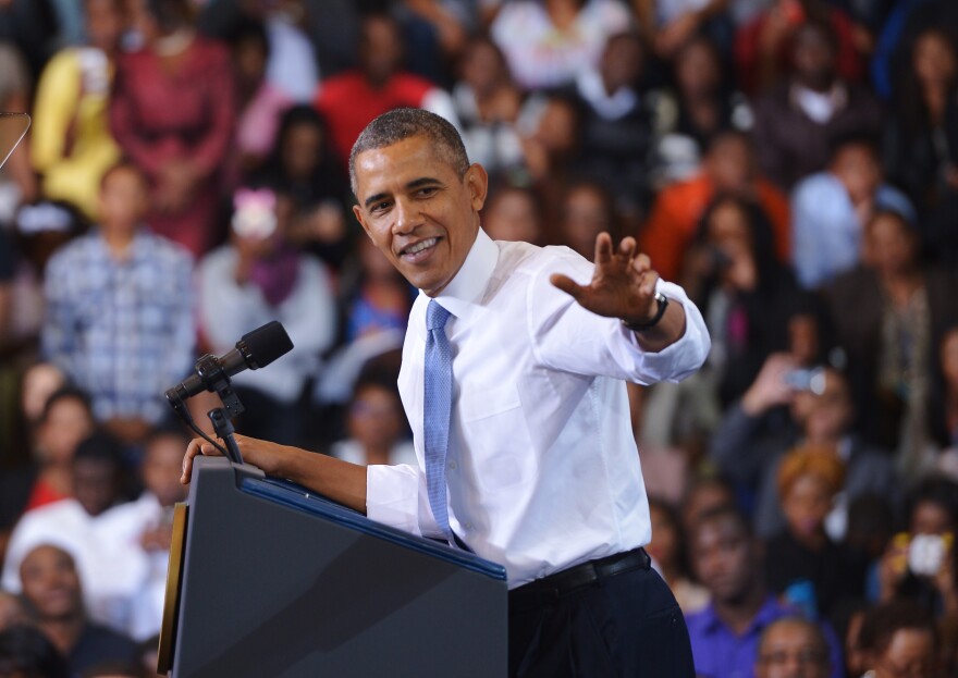 US President Barack Obama speaks about the Affordable Care Act at Prince Georges Community College on September 26, 2013 in Largo, Maryland. On October 1, 2013, open enrollment starts for the new Obamacare online, state-based exchanges, where consumers will be able to compare and shop for private health insurance plans.