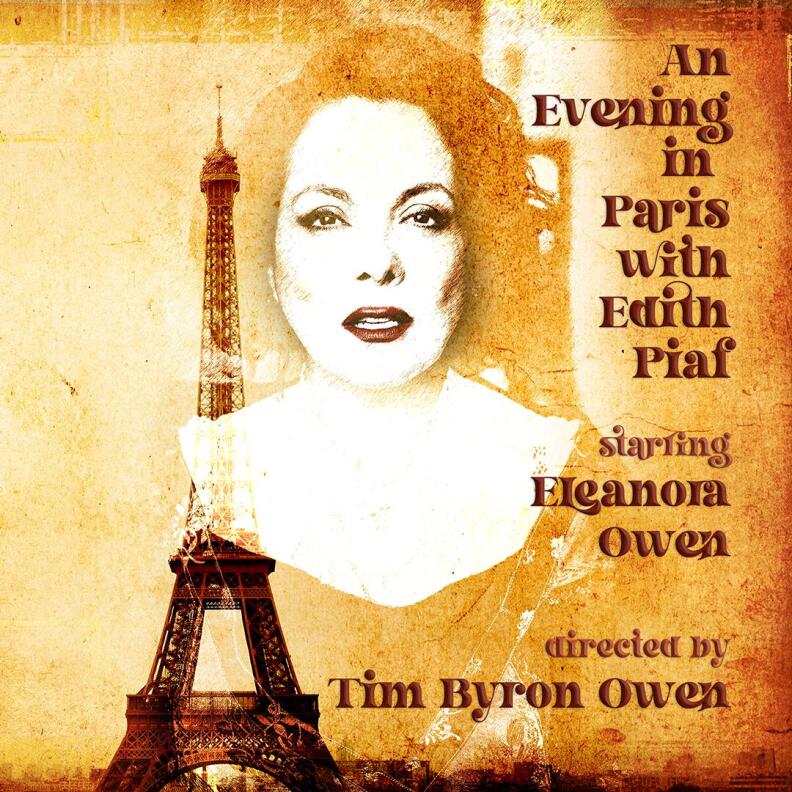 The image of the Eiffel Tower with an superimposed image of a women's face