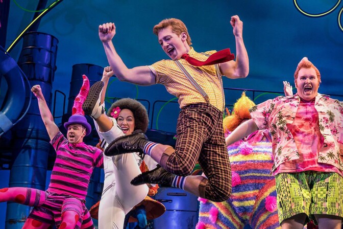 Ethan Slater as "SpongeBob SquarePants" in "SpongeBob SquarePants: The Broadway Musical."