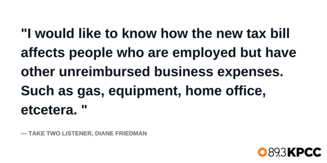 A tax question from listener Diane Friedman.