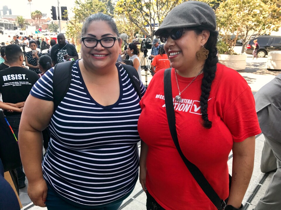 Julieta Loreto (l.) and her friend Laura Cavala are both DACA recipients who say they won't give up their legal status without a fight. 