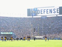 A general view of the home opening NFL game as the Los Angeles Rams play the Seattle Seahawks at Los Angeles Coliseum on Sept. 18, 2016.