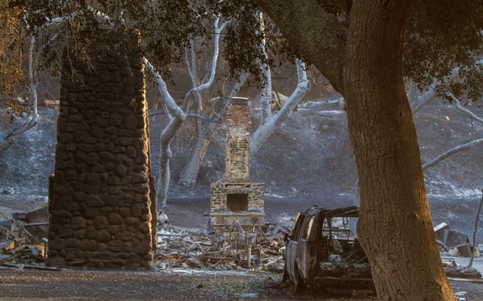 The remains of the "White House" administrative offices at Camp JCA Shalom in Malibu. Courtesy Camp JCA Shalom. 