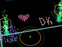 A screenshot of a tribute left in the virtual world of the game by players at the real-world vigil held at San Manuel Stadium.