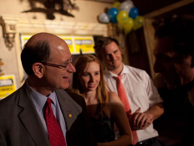 Democratic Representative Brad Sherman at the congressional race.