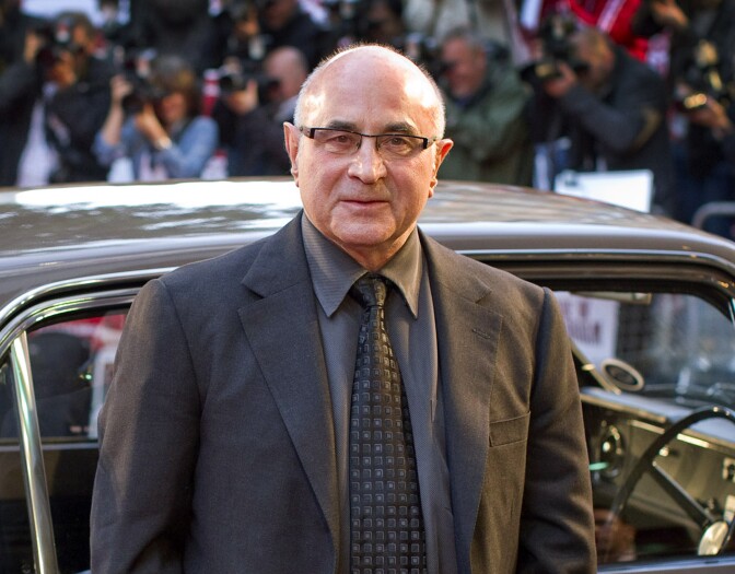 This Sept. 20, 2010 file photo shows British actor Bob Hoskins arriving for the World Premiere of "Made in Dagenham" in London. Hoskins says he is retiring after being diagnosed with Parkinson's disease. In a statement released Wednesday, Aug. 8, 2012, through his agent, the 69-year-old performer thanked his fans and said he had had a "wonderful career." The statement said Hoskins was diagnosed with the degenerative nerve condition last fall.  