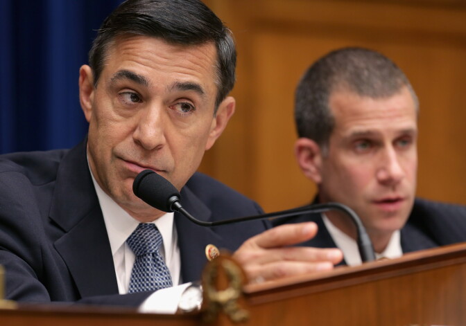 House Oversight and Government Reform Committee Committee Chairman Darrell Issa (R-CA) leads a hearing titled, "Benghazi: Exposing Failure and Recognizing Courage" in the Rayburn House Office Building on Capitol Hill May 8, 2013 in Washington, DC. Issa is leading the GOP investigation of the Sept. 11, 2012, assaults that killed U.S. Ambassador J. Christopher Stevens and three other Americans, which is now focused on the State Department and whether officials there deliberately misled the public about the nature of the assault.   