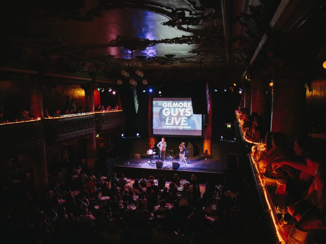 The "Gilmore Guys" host a live taping of their podcast in San Francisco.