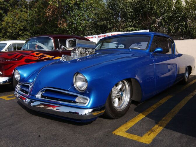 A classic hot rod car on display at the 13th Annual Stater Brothers 'Route 66 Rendezvous' media day in 2002.