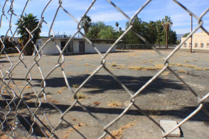 One of many vacant, distressed properties in downtown San Bernardino. This lot sits right next door to the Greater San Bernardino Area Chamber of Commerce. It’s slogan: “It’s  Great Day in San Bernardino” defies the city’s hard times.