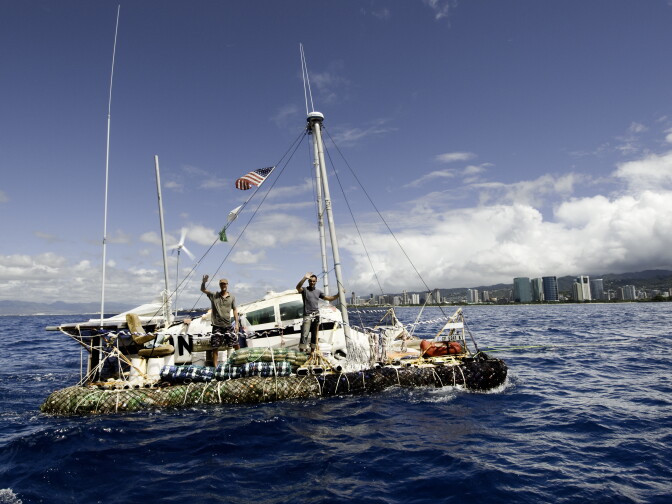 Discarded Raft How an activist fights plastic pollution on a raft made from trash | LAist