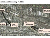 Map showing the five facilities and their proximity to Boyle Heights. 