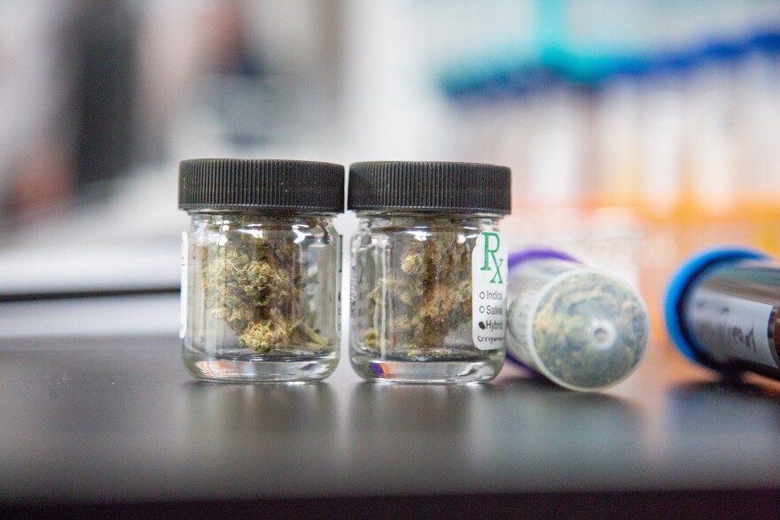 Marijuana samples in different forms in the Cannalysis Laboratory in Santa Ana, California, June 20, 2018. Starting July 1, all marijuana sold in California needs to be tested in a licensed lab.