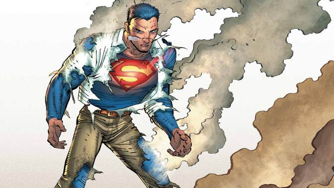 An image from Gene Luen Yang's take on the traditional Superman, from his run on the "Superman" comic book.