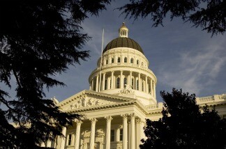The state capitol building in Sacramento, California. 
