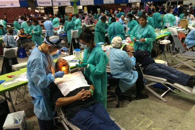 The L.A. Sports Arena hosts the Care Harbor L.A. medical clinic, which provides free dental, vision and preventative care to patients without health insurance. 