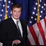 WASHINGTON, DC - APRIL 27:  Paul Manafort, advisor to Republican presidential candidate Donald Trump's campaign, checks the teleprompters before Trump's speech at the Mayflower Hotel April 27, 2016 in Washington, DC. A real estate billionaire and reality television star, Trump beat his GOP challengers by double digits in Tuesday's presidential primaries in Pennsylvania, Maryland, Deleware, Rhode Island and Connecticut. "I consider myself the presumptive nominee, absolutely," Trump told supporters at the Trump Tower following yesterday's wins.  (Photo by Chip Somodevilla/Getty Images)
