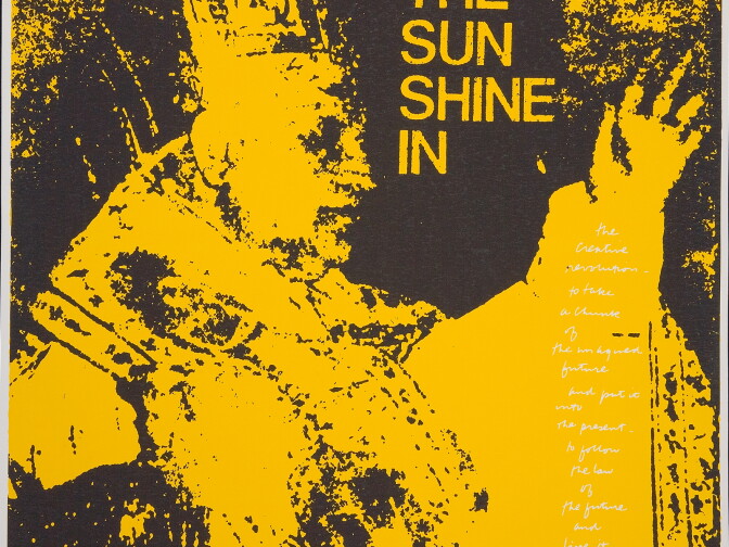 "let the love shine," Corita serigraph, 1968.