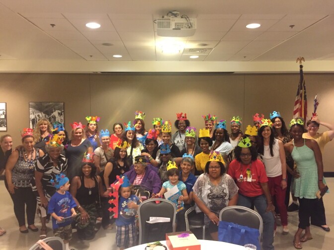 Dozens of women who take care of military veteran spouses got to take a break Saturday morning at Bob Hope Patriotic Hall in downtown Los Angeles. The event offered day care, arts and crafts, mindfulness training, and free massages.