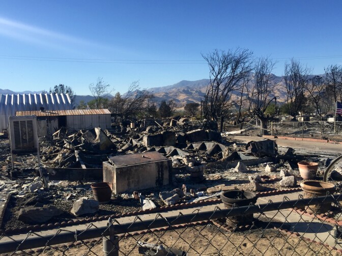 The remains of a home that burned in the Erskine Fire northeast of Bakersfield. Hundreds of homes in the Lake Isabella area now need to be rebuilt. 