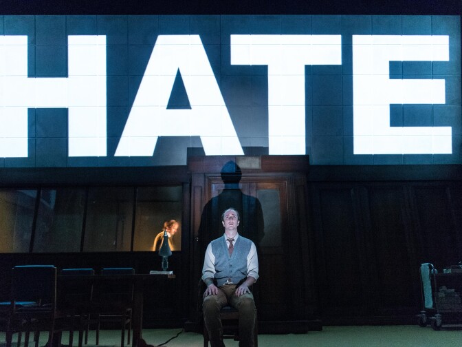 Matthew Spencer plays Winston Smith in Headlong theater company's production of George Orwell's "1984." The play runs through Feb. 6, 2016 at The Broad Stage in Santa Monica. 