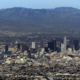 An aerial view of Los Angeles. According to an LA Times analysis, more than 1,000 aging buildings in LA County could be at risk of falling in a major earthquake.