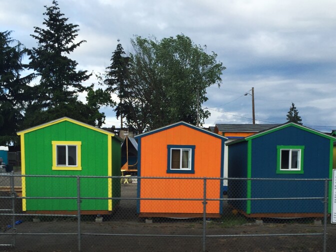 Othello Village, one of the homeless encampments sanctioned by the city of Seattle. 