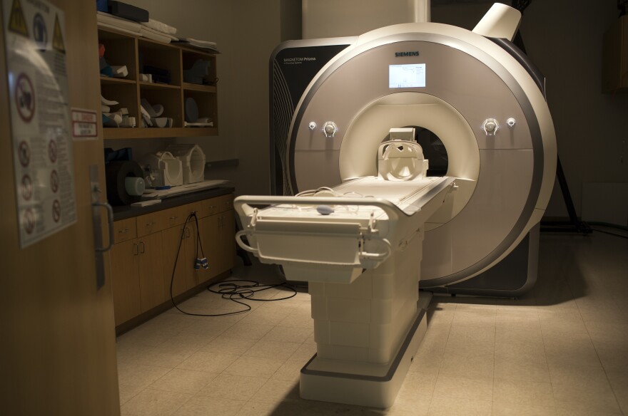 USC's Brain and Creativity Institute is using this magnetic resonance imaging machine as one of two methods of neuroimaging assesmants during a study on the effect of music training on child brain development.