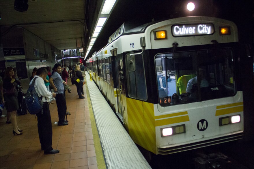 Expo Line at 7th Street/Metro Center.