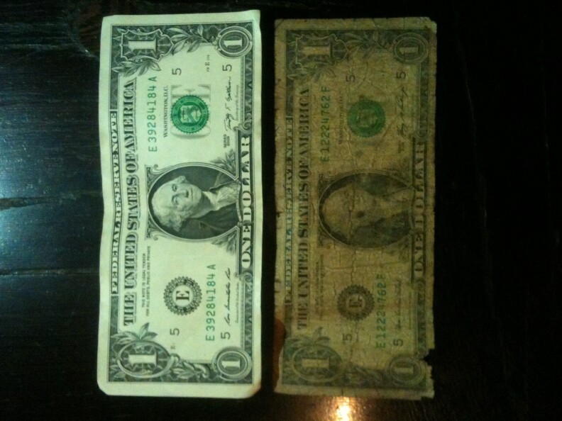 Many of the U.S. dollars used in Zimbabwe have changed hands so often they are falling apart. But there are some new bills in circulation as well.
