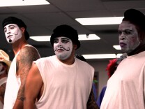 Inmates at Norco state prison during Actors Gang workshop in 2010.
