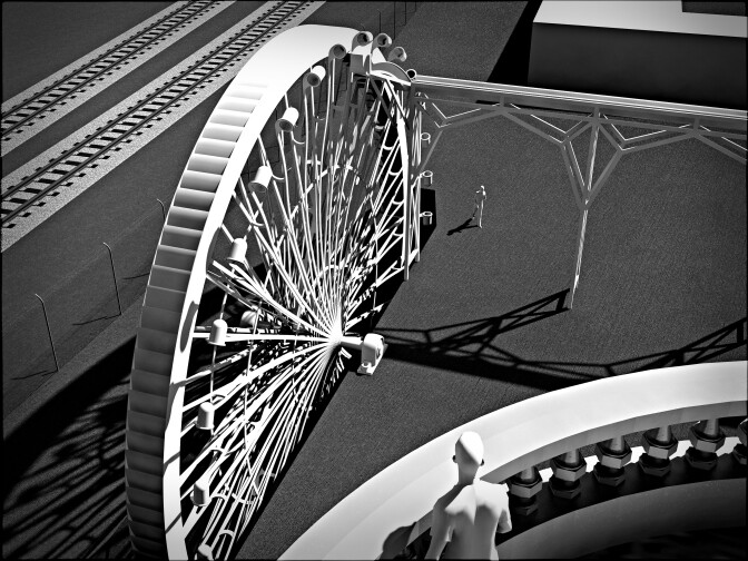 Lauren Bon and Metabolic Studio, 'Bending the River Back Into the City,' 2012-present. Artist rendering for site-specific installation in downtown Los Angeles. Image courtesy of the artist.